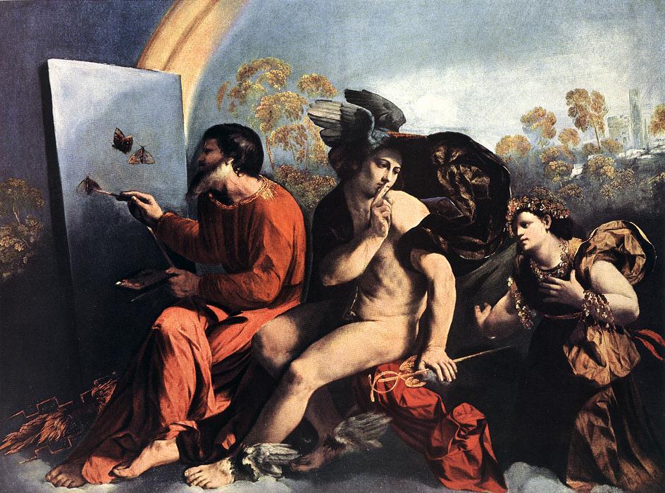 Wikioo.org - The Encyclopedia of Fine Arts - Painting, Artwork by Dosso Dossi (Giovanni Di Niccolò De Luteri) - Jupiter, Mercury and the Virtue