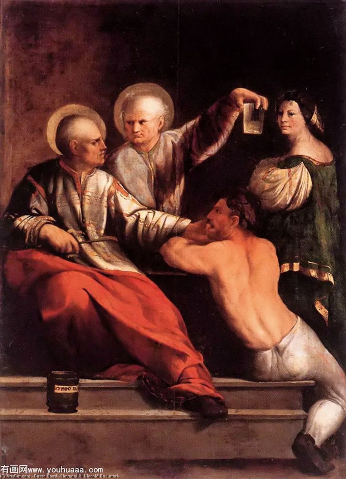 Wikioo.org - The Encyclopedia of Fine Arts - Painting, Artwork by Dosso Dossi (Giovanni Di Niccolò De Luteri) - St Cosmas and St Damian