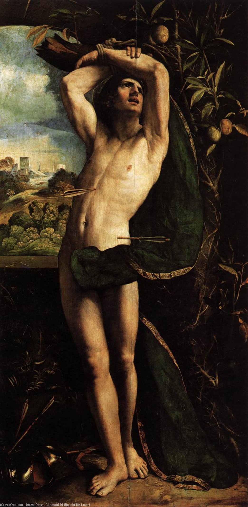 Wikioo.org - The Encyclopedia of Fine Arts - Painting, Artwork by Dosso Dossi (Giovanni Di Niccolò De Luteri) - St Sebastian