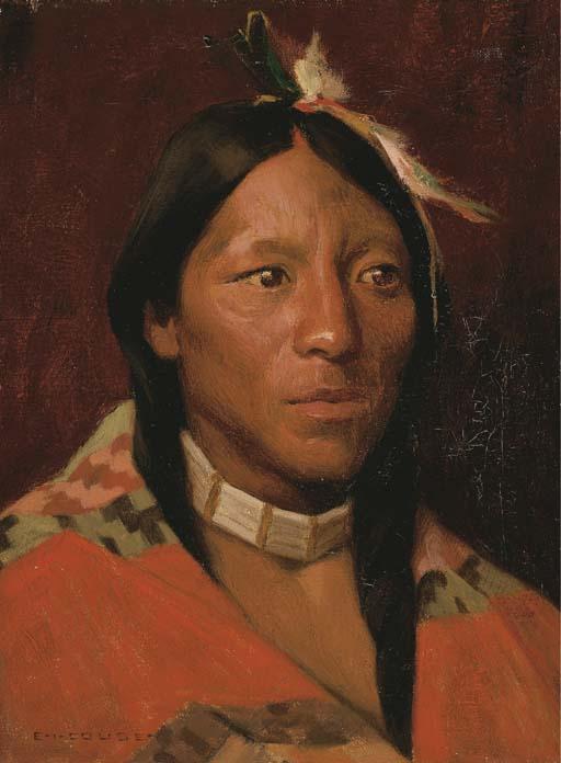 Wikioo.org – L'Enciclopedia delle Belle Arti - Pittura, Opere di Eanger Irving Couse - John Concha, Taos Pueblo