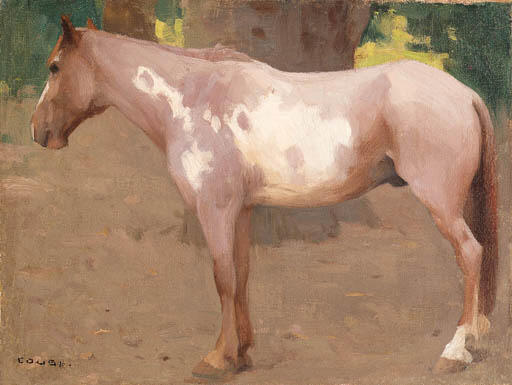 Wikioo.org - The Encyclopedia of Fine Arts - Painting, Artwork by Eanger Irving Couse - Pinto Pony and Concierge; two works