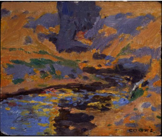 WikiOO.org - Encyclopedia of Fine Arts - Maleri, Artwork Eanger Irving Couse - Taos Canyon Creek