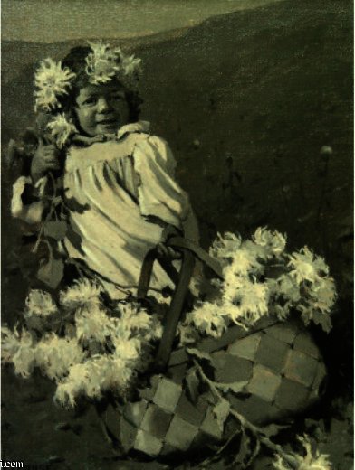 WikiOO.org - אנציקלופדיה לאמנויות יפות - ציור, יצירות אמנות Eanger Irving Couse - Young Kibbey Whitman Couse
