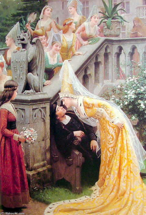 Wikioo.org - The Encyclopedia of Fine Arts - Painting, Artwork by Edmund Blair Leighton - Alain Chartier