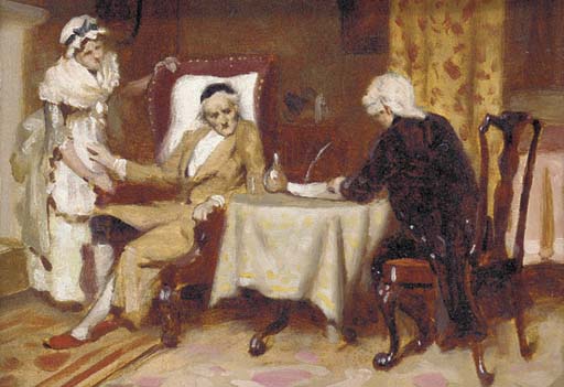 WikiOO.org - Енциклопедия за изящни изкуства - Живопис, Произведения на изкуството Edmund Blair Leighton - Cut off with a shilling