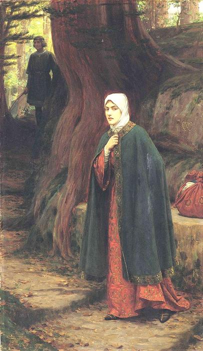 Wikioo.org - The Encyclopedia of Fine Arts - Painting, Artwork by Edmund Blair Leighton - Forest Tryst
