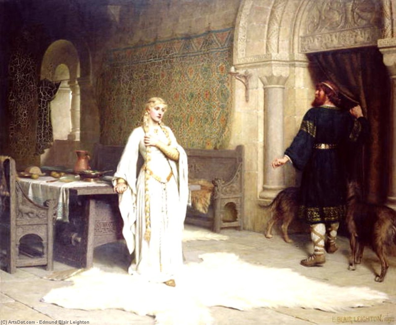 Wikioo.org - The Encyclopedia of Fine Arts - Painting, Artwork by Edmund Blair Leighton - Lady Godiva