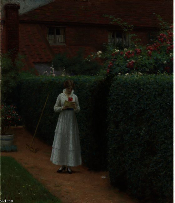 Wikioo.org - The Encyclopedia of Fine Arts - Painting, Artwork by Edmund Blair Leighton - Le Billet Doux