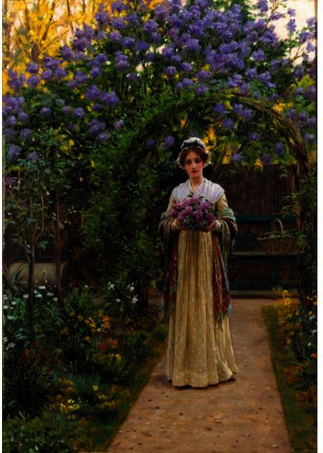 WikiOO.org - Encyclopedia of Fine Arts - Maleri, Artwork Edmund Blair Leighton - Lilac