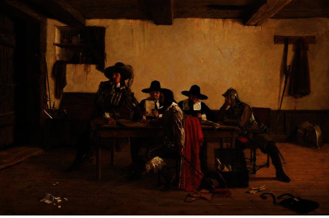 WikiOO.org - Encyclopedia of Fine Arts - Maleri, Artwork Edmund Blair Leighton - The Conspirators