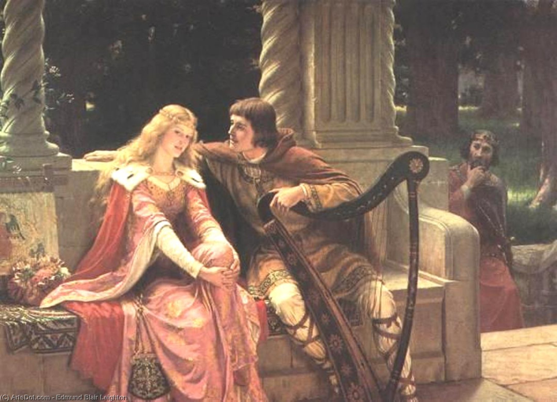 Wikioo.org - The Encyclopedia of Fine Arts - Painting, Artwork by Edmund Blair Leighton - The End of The Song