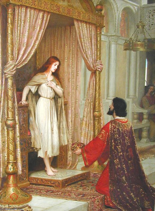 WikiOO.org - Enciklopedija dailės - Tapyba, meno kuriniai Edmund Blair Leighton - The King and the Beggar-maid