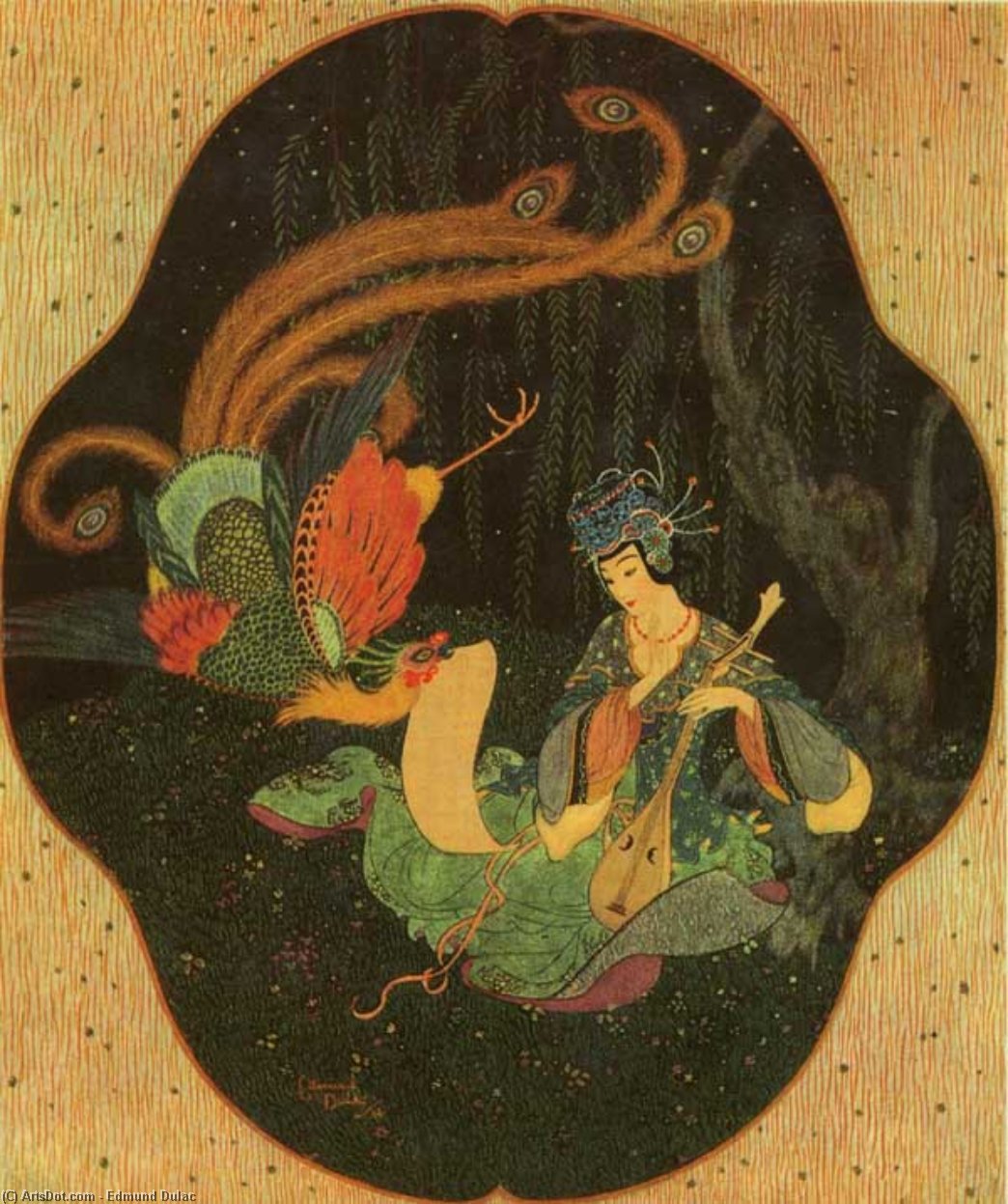 Wikioo.org - The Encyclopedia of Fine Arts - Painting, Artwork by Edmund Dulac - Bird Feng