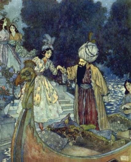Wikioo.org - The Encyclopedia of Fine Arts - Painting, Artwork by Edmund Dulac - Bluebeard 1