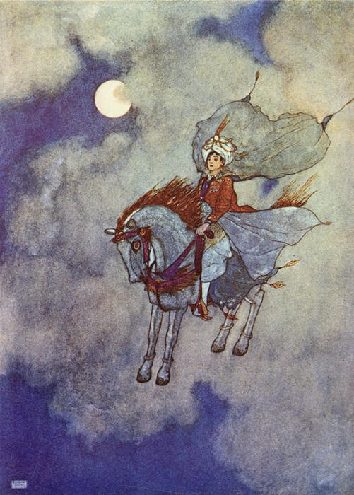 Wikioo.org - The Encyclopedia of Fine Arts - Painting, Artwork by Edmund Dulac - Descent