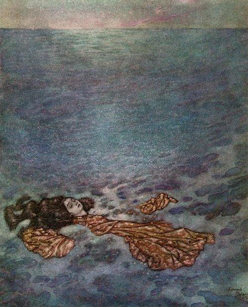 Wikioo.org - The Encyclopedia of Fine Arts - Painting, Artwork by Edmund Dulac - Dissolving in Foam