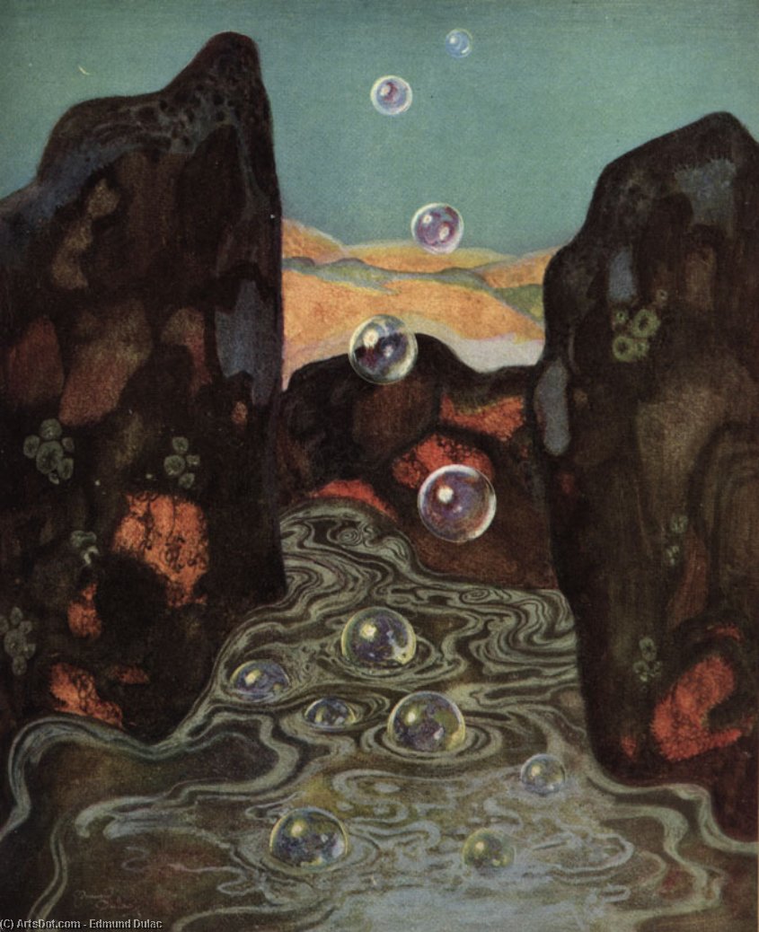 Wikioo.org – L'Encyclopédie des Beaux Arts - Peinture, Oeuvre de Edmund Dulac - Ce sont les bulles miraculeuses