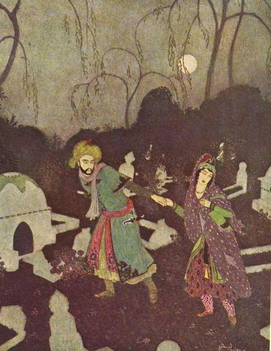 Wikioo.org - The Encyclopedia of Fine Arts - Painting, Artwork by Edmund Dulac - Sinbad 14