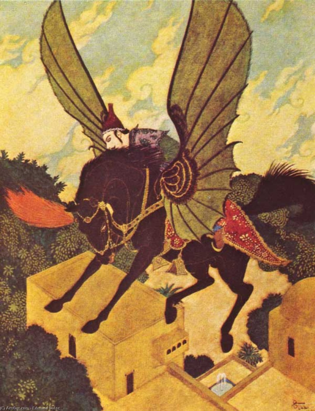 Wikioo.org - The Encyclopedia of Fine Arts - Painting, Artwork by Edmund Dulac - Sinbad 17