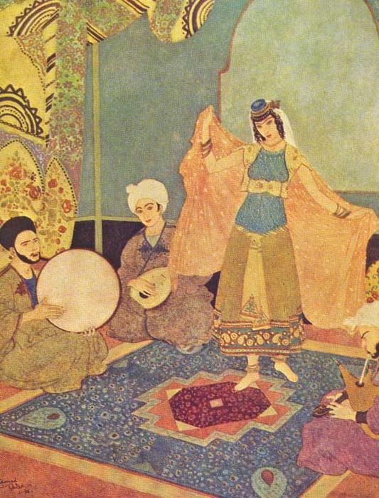Wikioo.org - The Encyclopedia of Fine Arts - Painting, Artwork by Edmund Dulac - Sinbad 19