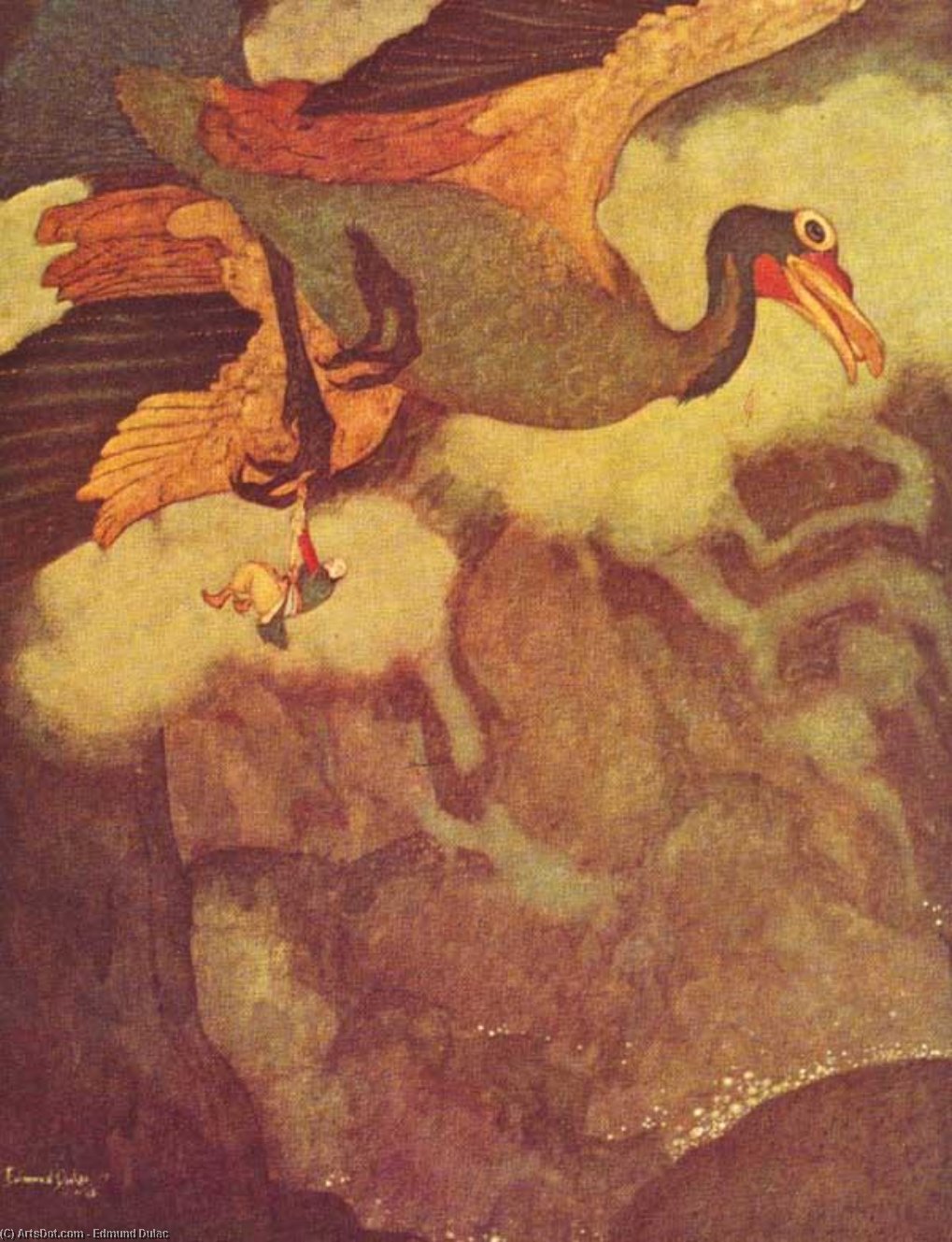 Wikioo.org - The Encyclopedia of Fine Arts - Painting, Artwork by Edmund Dulac - Sinbad 2
