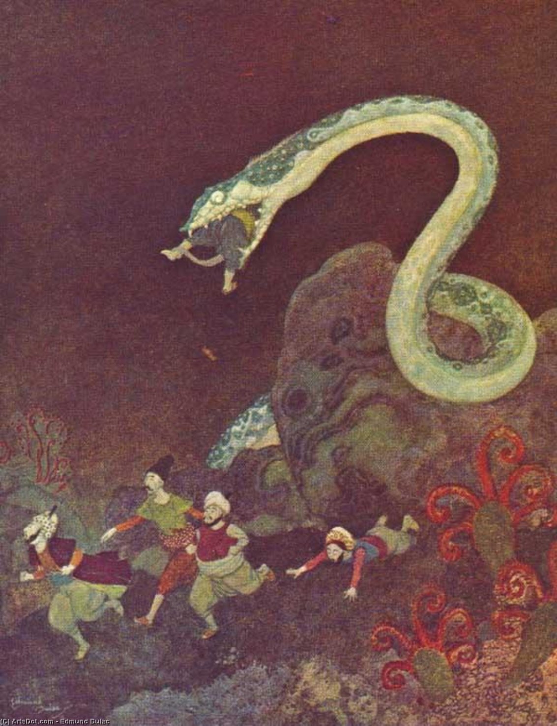 Wikioo.org - The Encyclopedia of Fine Arts - Painting, Artwork by Edmund Dulac - Sinbad 3