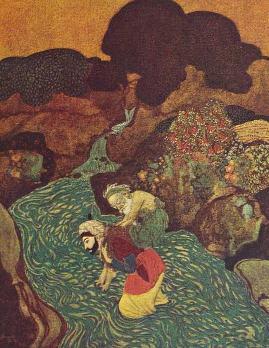Wikioo.org - The Encyclopedia of Fine Arts - Painting, Artwork by Edmund Dulac - Sinbad 4