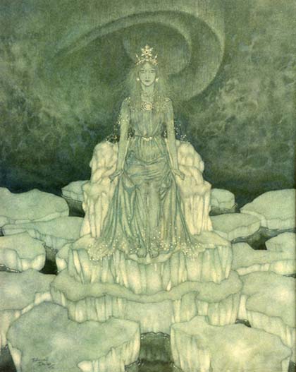 Wikioo.org – La Enciclopedia de las Bellas Artes - Pintura, Obras de arte de Edmund Dulac - nieve reina 1