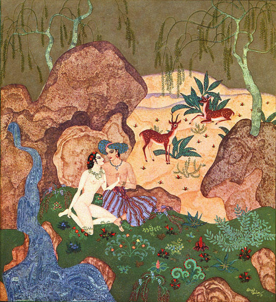 Wikioo.org - The Encyclopedia of Fine Arts - Painting, Artwork by Edmund Dulac - The Pearl of Love