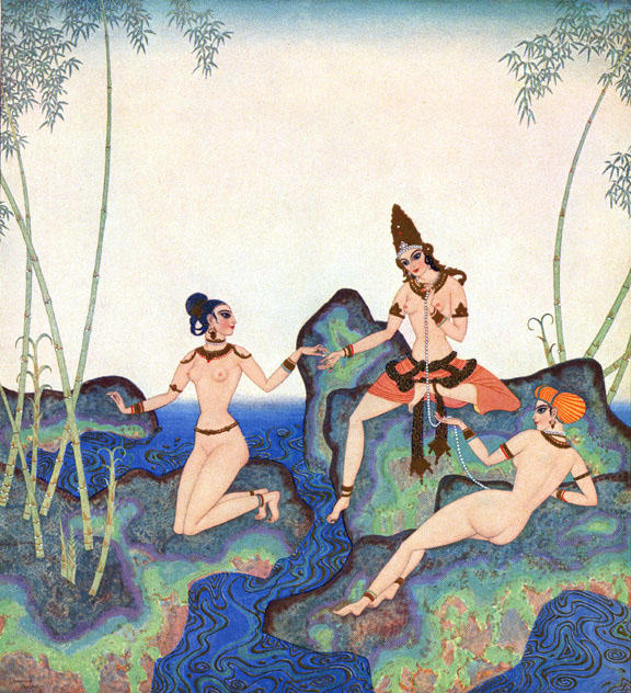 Wikioo.org - The Encyclopedia of Fine Arts - Painting, Artwork by Edmund Dulac - The Pearl of the Bamboo
