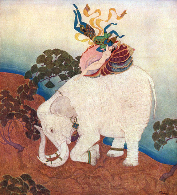 Wikoo.org - موسوعة الفنون الجميلة - اللوحة، العمل الفني Edmund Dulac - The Pearl of the Elephant