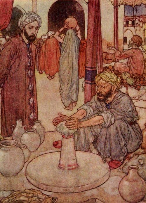 Wikioo.org - The Encyclopedia of Fine Arts - Painting, Artwork by Edmund Dulac - The Rubaiyat. Potter