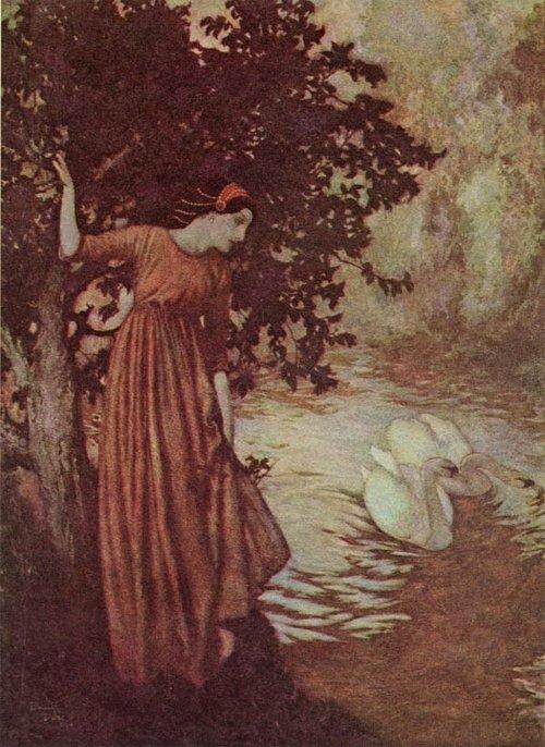Wikioo.org - The Encyclopedia of Fine Arts - Painting, Artwork by Edmund Dulac - To the River