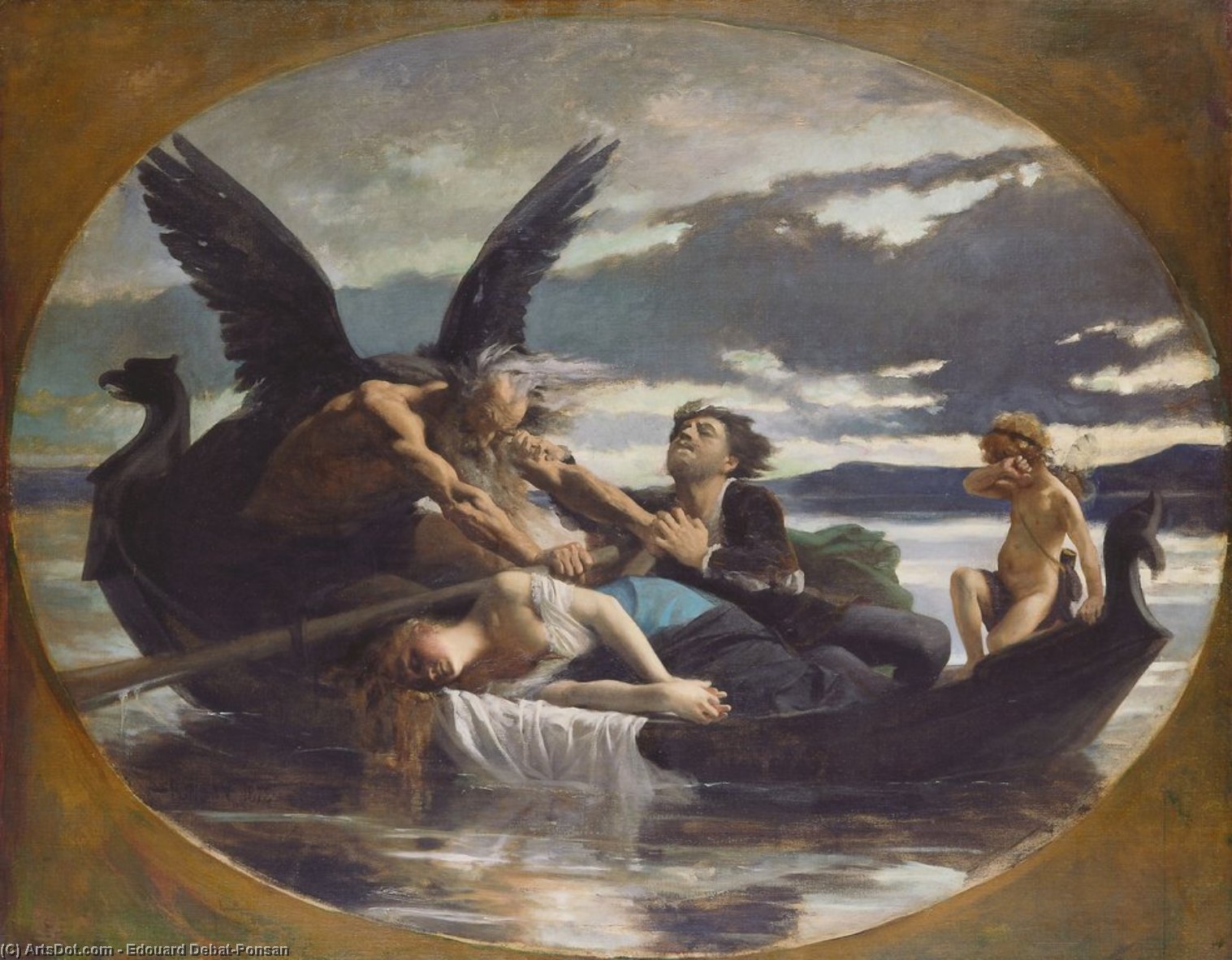 WikiOO.org - Енциклопедия за изящни изкуства - Живопис, Произведения на изкуството Edouard Debat-Ponsan - Love Dies in Time