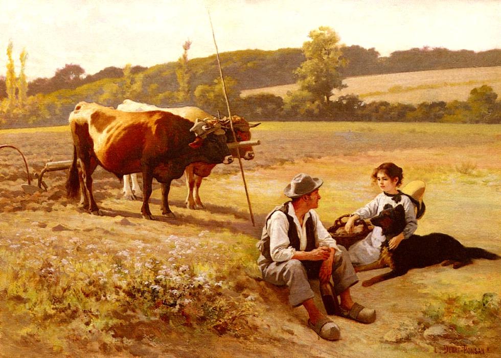 WikiOO.org - Encyclopedia of Fine Arts - Lukisan, Artwork Edouard Debat-Ponsan - Rest In The Fields