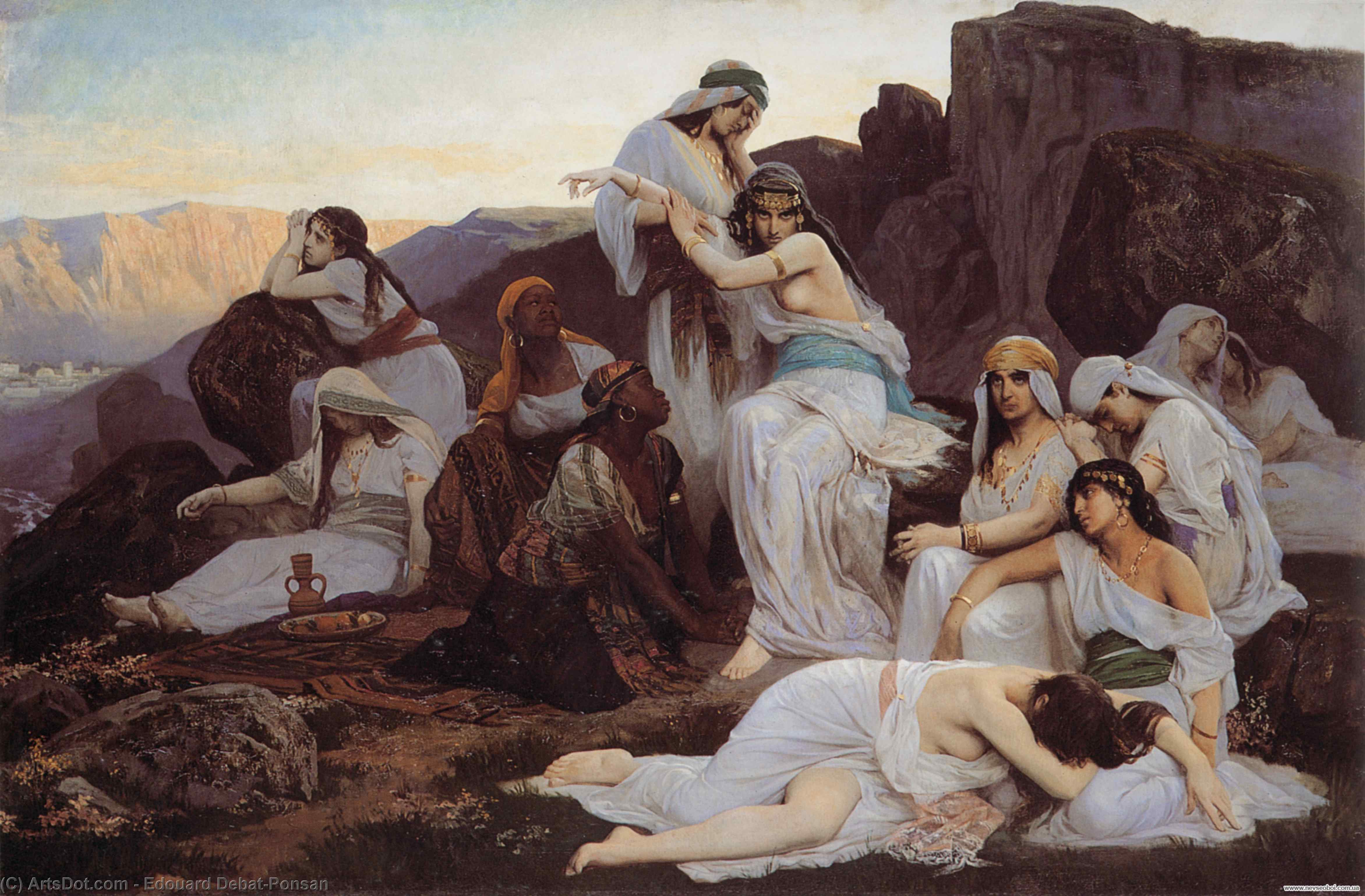 WikiOO.org - Encyclopedia of Fine Arts - Maleri, Artwork Edouard Debat-Ponsan - The Daughter of Jephthah