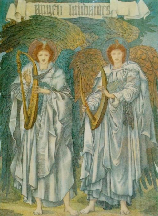 Wikioo.org – L'Enciclopedia delle Belle Arti - Pittura, Opere di Edward Coley Burne-Jones - Laudantes Angeli