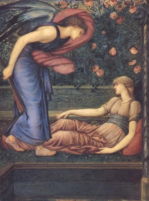 Wikioo.org - The Encyclopedia of Fine Arts - Painting, Artwork by Edward Coley Burne-Jones - Cupid and Psyche