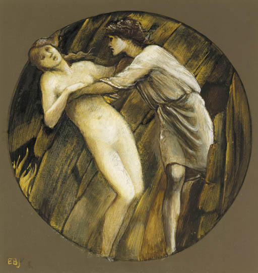 Wikoo.org - موسوعة الفنون الجميلة - اللوحة، العمل الفني Edward Coley Burne-Jones - Orpheus and Eurydice