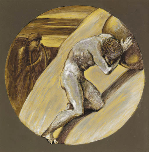 Wikioo.org – La Enciclopedia de las Bellas Artes - Pintura, Obras de arte de Edward Coley Burne-Jones - Sísifo