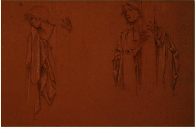 WikiOO.org - Енциклопедия за изящни изкуства - Живопис, Произведения на изкуството Edward Coley Burne-Jones - Studies For The Last Sleep Of Arthur In Avalon