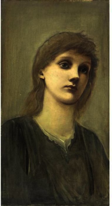 WikiOO.org - Encyclopedia of Fine Arts - Malba, Artwork Edward Coley Burne-Jones - Study For 'golden Stairs'