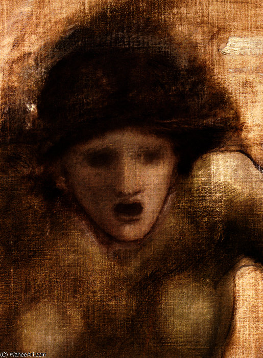 WikiOO.org - Enciklopedija dailės - Tapyba, meno kuriniai Edward Coley Burne-Jones - Study For One Of The Gorgons In The Finding Of Perseus