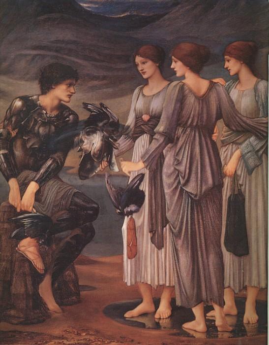 WikiOO.org - Encyclopedia of Fine Arts - Maleri, Artwork Edward Coley Burne-Jones - The Arming of Perseus