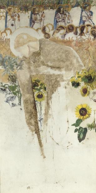 WikiOO.org - Enciklopedija dailės - Tapyba, meno kuriniai Edward Coley Burne-Jones - The Blessed Damozel
