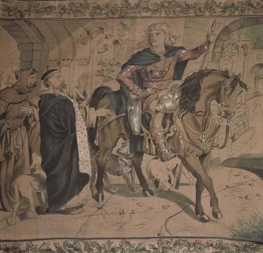 WikiOO.org - دایره المعارف هنرهای زیبا - نقاشی، آثار هنری Edward Coley Burne-Jones - The Departing Knight