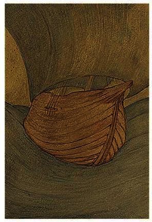 Wikioo.org - The Encyclopedia of Fine Arts - Painting, Artwork by Edward Coley Burne-Jones - The ship - design in three tints of gold