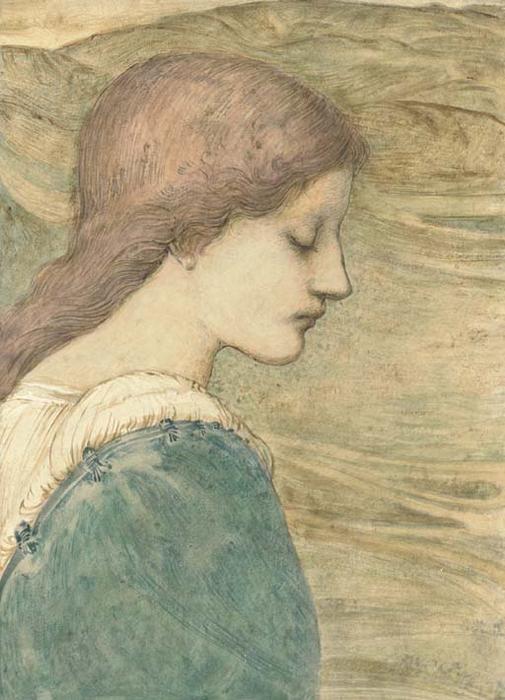 Wikioo.org - The Encyclopedia of Fine Arts - Painting, Artwork by Edward Coley Burne-Jones - The Spirit of the Downs