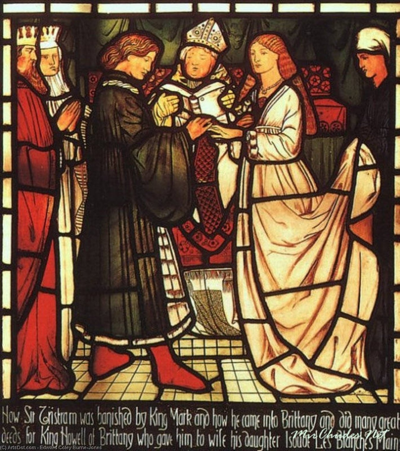 Wikioo.org - The Encyclopedia of Fine Arts - Painting, Artwork by Edward Coley Burne-Jones - The Wedding of Sir Tristram