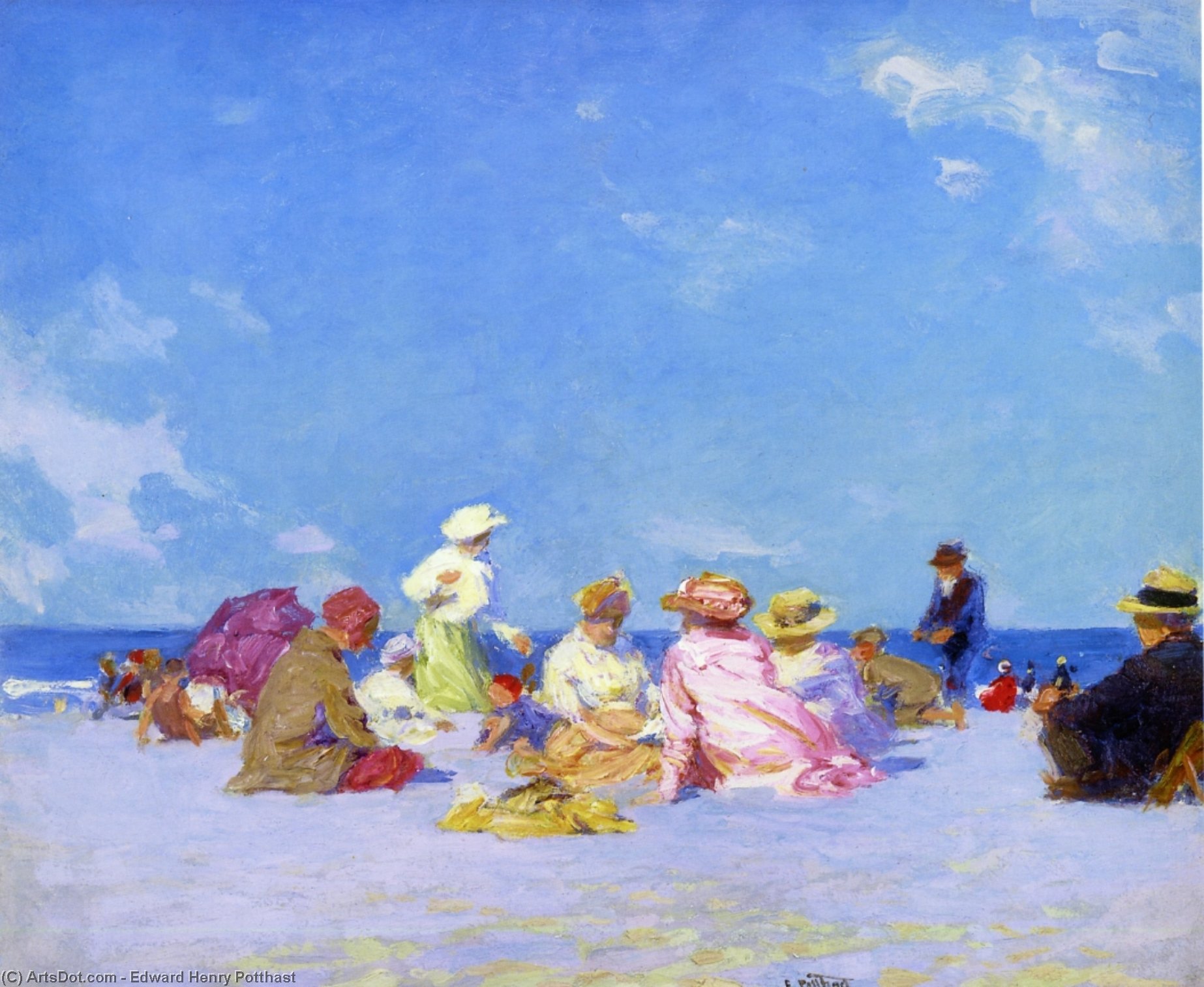 Wikioo.org - The Encyclopedia of Fine Arts - Painting, Artwork by Edward Henry Potthast - Afternoon Fun